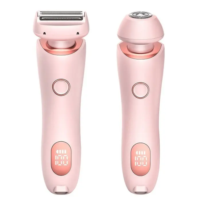 Maquinilla de afeitar para mujer, 2 en 1, afeitadora eléctrica impermeable para mujer, húmeda y seca, afeitadora Silk Glide Pro con cabezal extraíble para piernas, brazos, axilas, área del bikini - 1