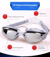 Gafas de natación antivaho de silicona HD electrochapadas para miopía en adultos de -1.5 a -8.0, personalizadas con diferentes grados para ojo izquierdo y derecho - details 3