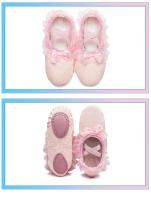 Zapatos planos de yoga para uso diario de ballet de lona de baile suave para niñas - details 0