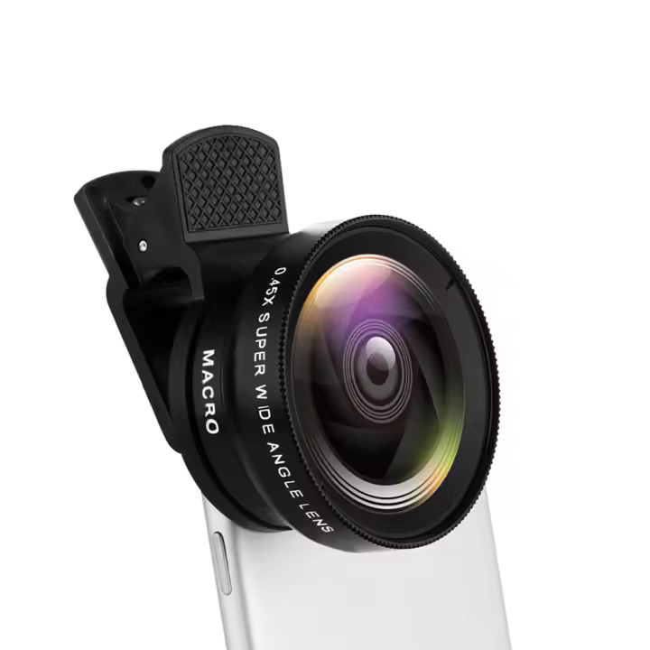 Lente de teléfono HD 2 en 1, gran angular de 0.45X y Macro de 12.5X para iPhone 11, Xiaomi, Samsung y Huawei - 1