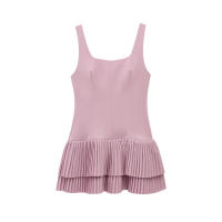 BUNO-2025 Mini vestido plisado, mono para mujer, vestidos cortos con espalda descubierta para mujer, mono con tirantes, vestido de fiesta para mujer. - details 2