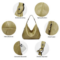 Bolso de Hombro para Mujer, Bandolera de Cuero PU, 3 piezas, informal, Gran Capacidad - details 19