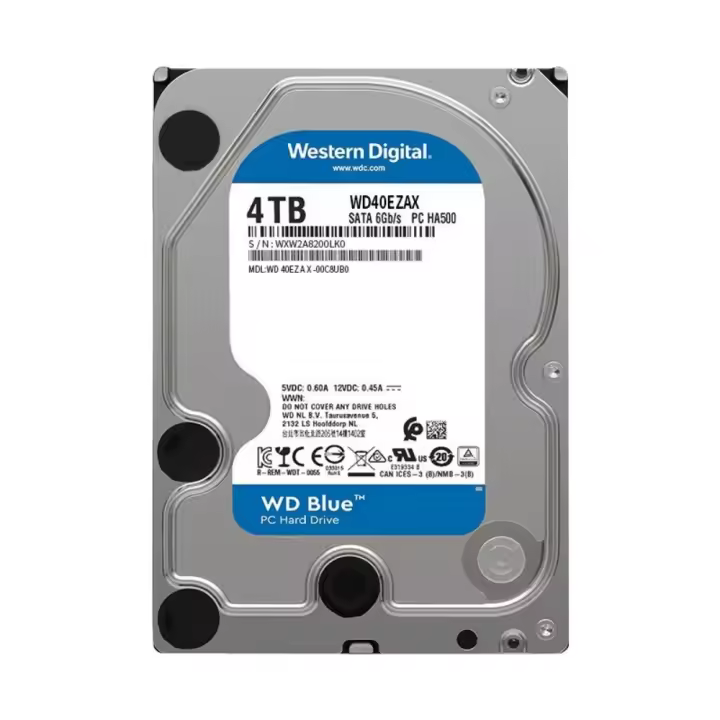 Western Digital WD Blue 4TB HDD Disco duro de alta velocidad 5400 RPM Almacenamiento de datos para PC Interfaz SATA III 3,5" - 1
