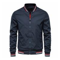 día del padre Chaquetas de otoño de moda para hombres Color sólido Casual Béisbol Chaqueta para hombre Ropa Nuevo en prendas de vestir exteriores Chaquetas Bomber Chaquetas Hombres - details 3