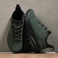 Zapatillas de Correr Antideslizantes de Cuero Nubuck Calzado Deportivo Casual para Hombres - details 28