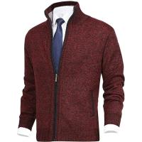 Cardigan de Punto para Hombres Cómodo y Casual Ropa de Invierno con Mangas Largas y Cremallera - details 5
