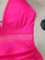 Bañador negro de una pieza para mujer, traje de baño de realce con Control de barriga, Tankini de una pieza - details 32