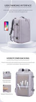 Mochila de Viaje Grande para Hombres y Mujeres Bolsa de Escuela con USB Bolsa de Hombro para Senderismo y Fin de Semana Estilo Negocios - details 7