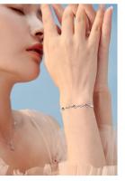 Pulsera de Cristal Azul Puro Plata Diseño de Corazón del Océano para Mujeres - details 4