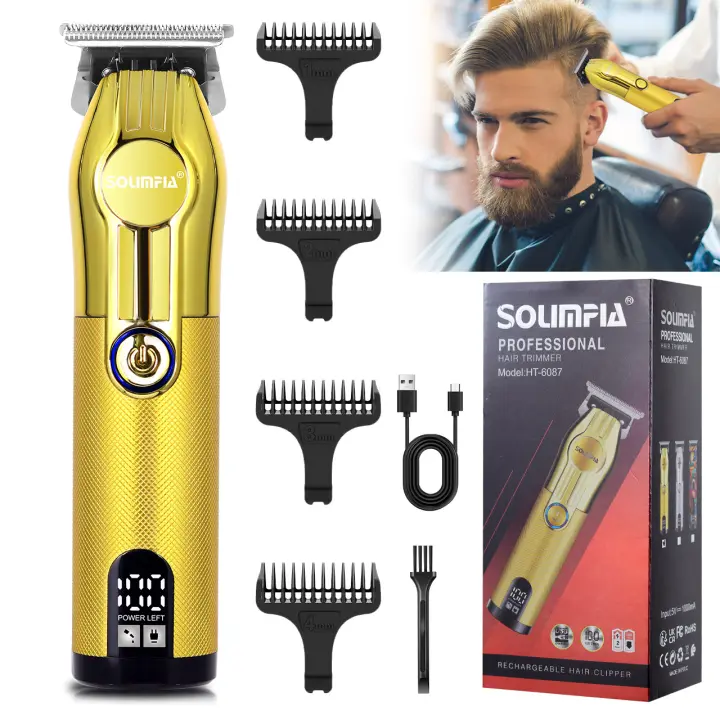 Cortadora de pelo profesional Solimpia para hombres, cortadora de pelo recargable para peluquero, cortadora de pelo inalámbrica, máquina potente para cortar el pelo y la barba - 1