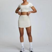Conjunto de 2 piezas de Yoga Fiess, ropa deportiva informal para exteriores, falda de corte A - details 4