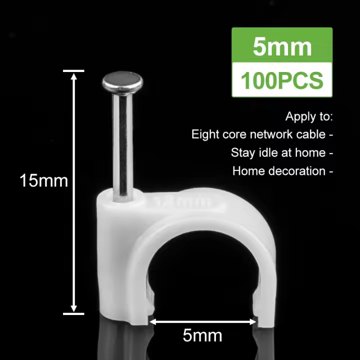 Clips para uñas de acero blanco, 100 unidades, ideales para colgantes de pared, tamaños 4/5/6/7/8/9/10/12 mm - 1
