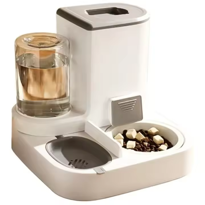 Alimentador Automático 2-en-1 para Mascotas Tanque de Almacenamiento de Agua de 1L - 1