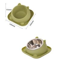 Cuenco de acero inoxidable para gatos con almohadilla antideslizante, alimentador antiderrames para gatos, cuencos dispensadores de comida para mascotas dobles antivuelco, perros y gatos - details 0