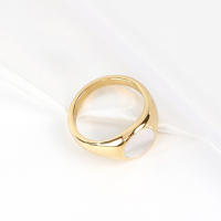 "Anillo Mujer Nácar Natural y Acero Titanio |   Joyería Hipoalergénica Vintage |   No Ennegrece ni Oxida |   Estilo Boho Elegante |   Regalo Perfecto para Ella – Envío Rápido Miravia" - details 4