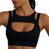 Sujetador deportivo hueco de moda para mujer, ropa deportiva de alto impacto, sujetador deportivo para Yoga y Fitness - details 0