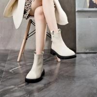 Botines antideslizantes de piel auténtica para mujer, botas cortas de estilo británico, estilo Chelsea, para invierno, 2024 - details 11