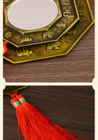 Colgante de aleación Yin Yang para coche, decoración colgante para el hogar con espejo de Taiji Bagua del Zodíaco de los doce - details 5