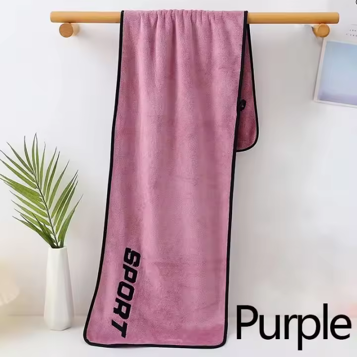 Toalla de Gimnasio de Secado Rápido Fibra Ultrafina Absorción de Sudor Bordada 30x110cm - 1