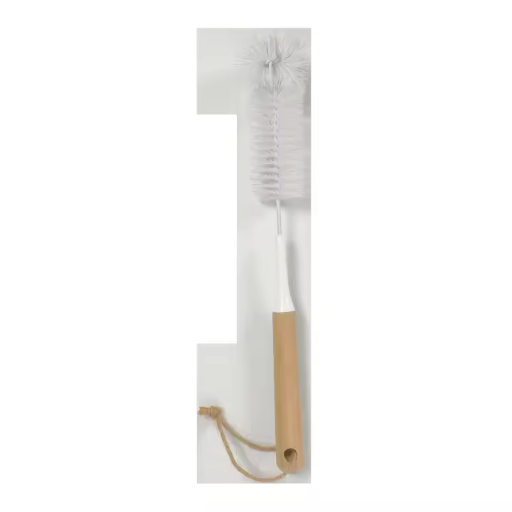Cepillo de limpieza de cocina respetuoso con el medio ambiente, cabezal de cepillo para botellas de moda, material PP sostenible, limpieza verde, madera - 1