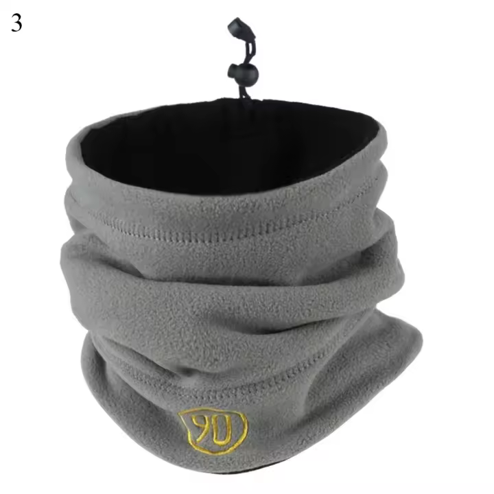 Polaina de cuello a prueba de frío para hombres y mujeres, cubierta facial de forro polar, máscara de media cara, bufanda de tubo de esquí cálida para acampar al aire libre, moda de invierno - 1