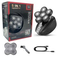 Afeitadora eléctrica 5 en 1, conjunto de aseo masculino, Maquinilla de afeitar para calvo recargable - details 8