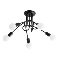 Goeco Lámpara de Araña Vintage Colgante con 3/5 Bases para Bombilla E27 Metal Negro - details 1
