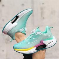 Zapatos para correr con hebilla giratoria para hombre, zapatillas gruesas a la moda para mujer, calzado para correr con parte inferior gruesa Unisex, calzado sin cordones para exteriores para niños - details 37