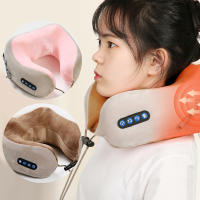 Masajeador eléctrico multifuncional para cuello, almohada portátil en forma de U, masajeador Cervical para hombro, almohada de masaje relajante para viaje en casa y coche - details 0
