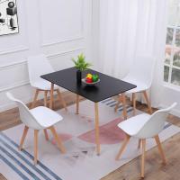 Juego de Mesa de Comedor y Sillas, 1 Mesa Redonda de 80 cm + 4 Sillas Blancas, de Diseño Nórdico - details 59