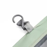 Bolsa de artículos de tocador separada en seco y húmedo de gran capacidad, bolsa de cosméticos grande impermeable desmontable, bolsa colgante plegable - details 1