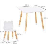 Sala de Juego Dormitorio de Niños 56x56x50 cm s 28x25x46 cm Natural Blanco - details 6