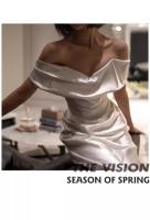 Brazo de gran tamaño que cubre la fiesta de baile de la novia, brindis de boda ligero, vestido de noche blanco, adulto - details 10