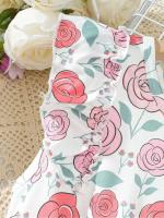 Ropa de verano, vestidos de malla floral sin mangas, moda pastoral, disfraz informal de estilo universitario para niña de 8 a 12 años - details 5