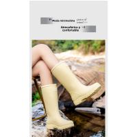 Botas de Lluvia de Moda Medios de la Pantorrilla Zapatos Impermeables de Alta Calidad para Señoras - details 1