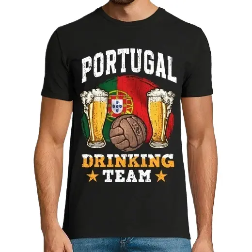 Portugal Drinking Team Fútbol Cerveza Camisetas CERVEZA,Pack Regalo Camiseta Personalizada - 1