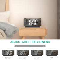 ORIA-reloj despertador Digital de doble proyección, dispositivo con hora y temperatura, pantalla grande LED, regalo para el hogar - details 2