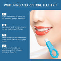 Kit de reparación dental para blanquear, eliminar manchas negras, dientes amarillos y limpiar con esponja - details 7