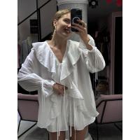 Conjunto casual de moda con volantes Design Sense, primavera verano, nuevo cárdigan con lazo, top y shorts, ropa de mujer - details 16
