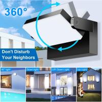 Apliques LED 60W Pared Exterior Interior 360 °   Rotación Negra Lámpara de Pared para Entrada Terraza Pasillo Focos LED Exterior 5000 Lumen Blanco Cálido 3000K Impermeable - details 37
