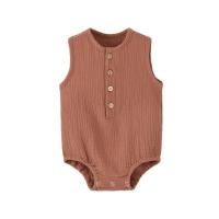Mono de lino y algodón para bebé recién nacido, pelele sin mangas, suave, agradable para la piel, cómodo y fino, Verano, 100% - details 6