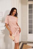 Rimming sparkle party club vestido un hombro plisado vestido de brinde moda - details 0