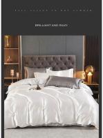 Sábana de Terciopelo Blanco WOSTAR para Cama Doble Queen Tamaño 220x240 Cubierta de Edredón de Lujo para Pareja Individuales Lavable - details 2
