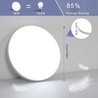 Lámpara LED de Techo ABS IP44 18W, 2050LM, 3000/4000/6500K, Plafón Impermeable para Cocina, Comedor, Iluminación Interior Moderna, 23*23*5 CM - details 17