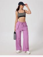 Pantalones de chándal ligeros de secado rápido para correr al aire libre, pantalones sueltos para gimnasio, entrenamiento, Yoga, ropa de trabajo recta para exteriores, pantalones casuales para mujer - details 3