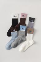 Calcetines de yoga antideslizantes de silicona para mujer, calcetines profesionales de entrenamiento interior para Pilates, calcetines deportivos bonitos con bordado de perro de dibujos animados - details 26