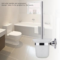 Cepillo De Inodoro Montado En La Pared Con Soporte Cepillo De Limpieza Acero Inoxidable Mango Largo Accesorios De Baño - details 1