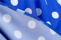 Vestido de fiesta elegante con lunares y mangas de mariposa para mujer, estilo veraniego. - details 14