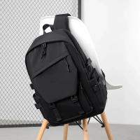 Mochila de lona Unisex para estudiantes, bolso de escuela secundaria, hombro, ordenador portátil, negro, impreso - details 2