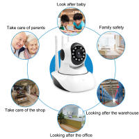 Cámara Ip de vigilancia con Wifi, dispositivo de protección de seguridad con 3 antenas, rotación de 360 °, infrarrojo, 1080p - details 10